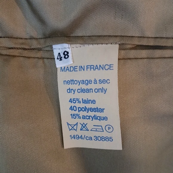 Vintage Cacharel Wool Blend Plaid Men's Blazer - Picture 6 of 10